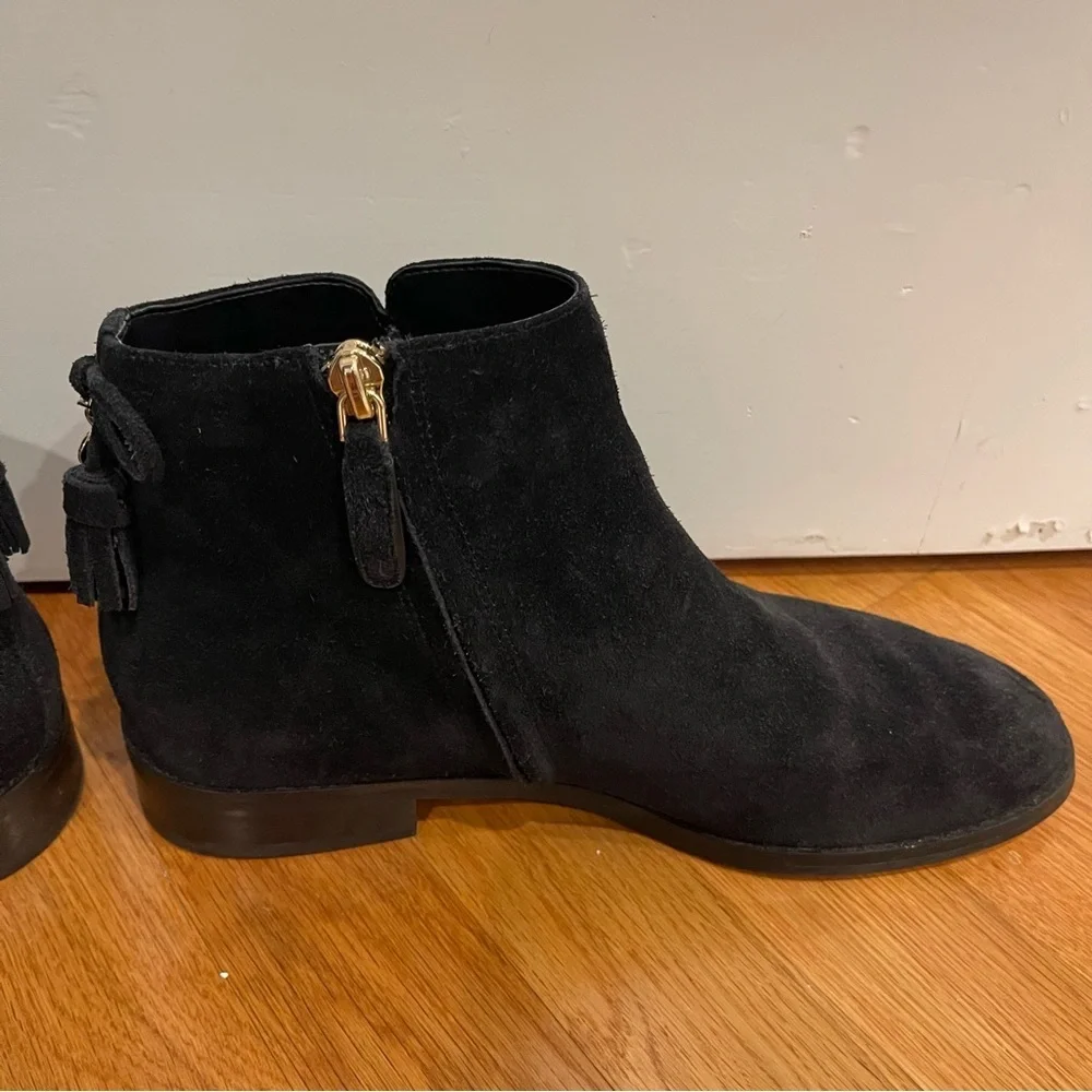 Kate Spade NY Saddle Black Suede Back Bow Tassel boots size 7.5 - Picture 5 of 16